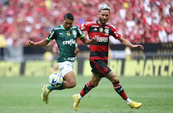 Em 2023, as equipes se enfrentaram pela Supercopa do Brasil e o placar terminou 4 a 3 para o alviverde paulista (Foto: Reprodução)