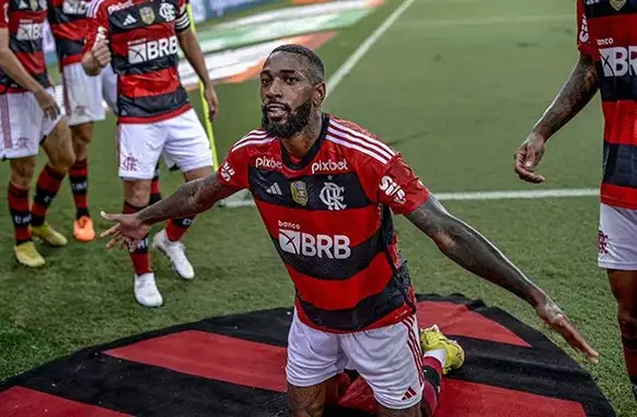 Gerson faz gol aos 31 do segundo tempo (Foto: Divulgação/ Flamengo)