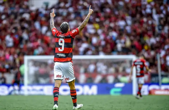 Pedro marcou o único gol que deu a vitória ao Flamengo contra o Bahia no sábado, (30) (Foto: Gilvan de Souza)