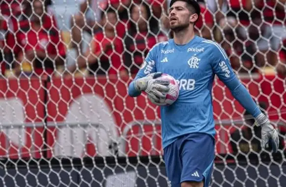 Rossi fez apenas a sua sexta partida como titular e já mostra confiança na meta rubro-negra (Foto: Marcelo Cortes/ Flamengo)