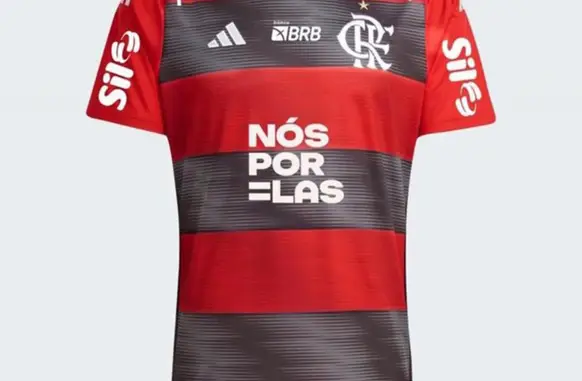 Camisa que será usada pelo Flamengo na partida contra o Palmeiras (Foto: Reprodução/ O Dia)