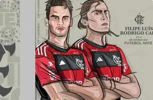 Ingressos para Flamengo x Cuiabá terá os rostos de Rodrigo Caio e Filipe Luís (Foto: Reprodução)