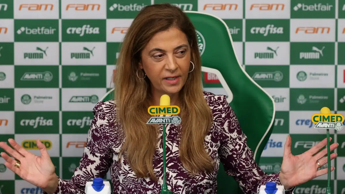 Leila Pereira, presidente do Palmeiras.