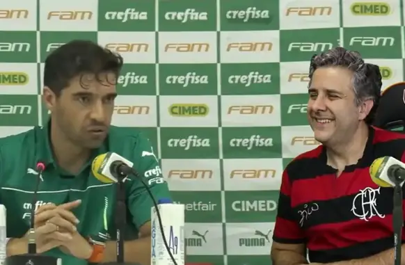 O “intruso” atacou novamente e não perdoou Abel Ferreira (Foto: Reprodução / X / Reikrauss)