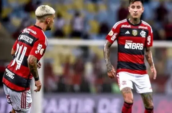 Pulgar e Arrascaeta são protagonistas de partida emocionante contra o Bragantino (Foto: Marcelo Cortes/Flamengo)