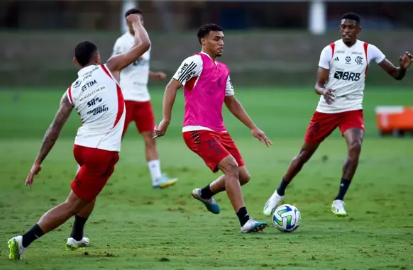 Flamengo em treino pós eliminação da Libertadores (Foto: Reprodução/ Redes sociais)