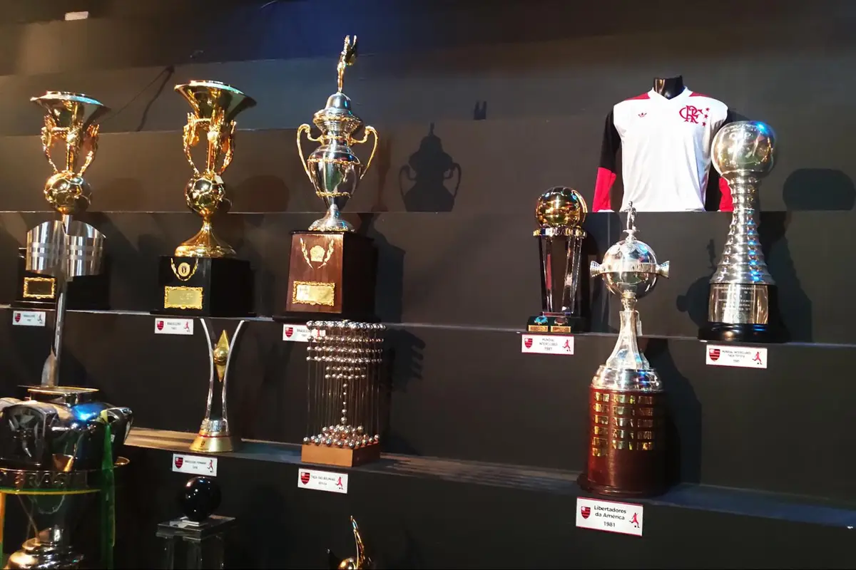 Museu do Flamengo com as conquistas do Clube