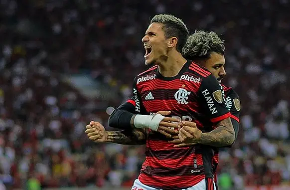 Pedro e Gabigol (Foto: Marcelo Cortes/Flamengo)
