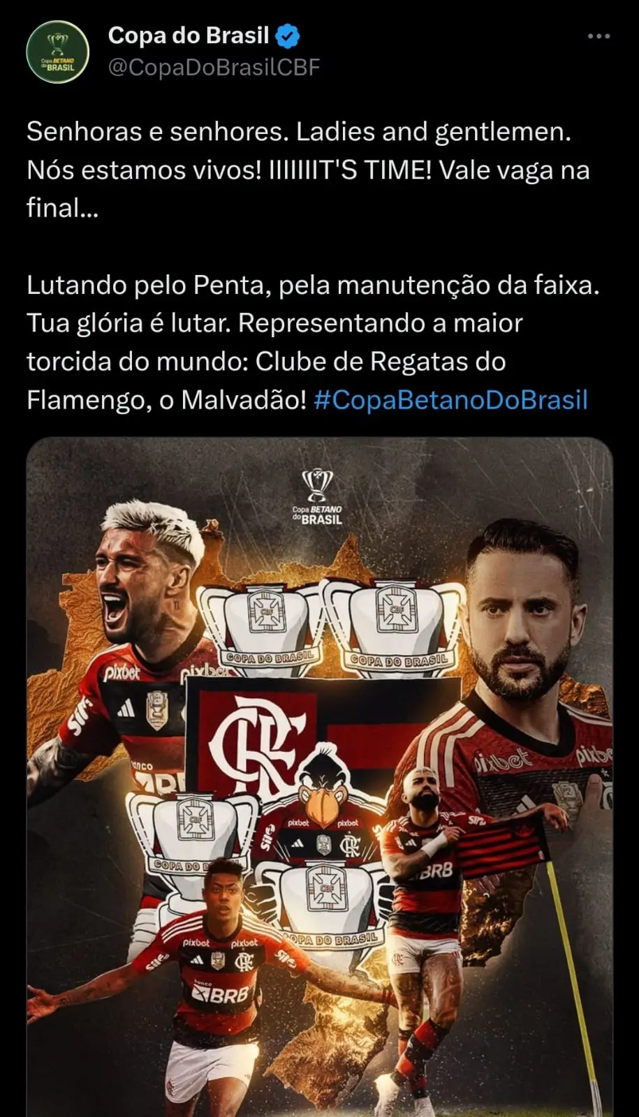 Jogo do Flamengo pela Libertadores pode ser em Brasília e com