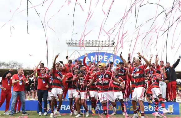 Flamengo campeão do Brasileirão Sub-20 (Foto: Paula Reis/Flamengo)