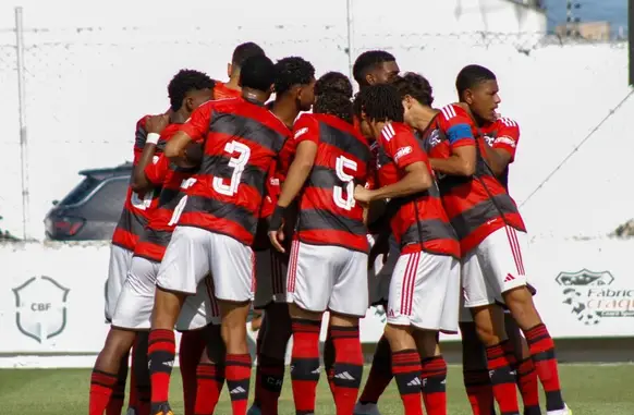 Flamengo nas quartas de final do Brasileirão Sub-17 (Foto: Divulgação/ Flamengo)
