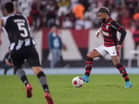 Gabigol contra o Botafogo em clássico no Campeonato Carioca