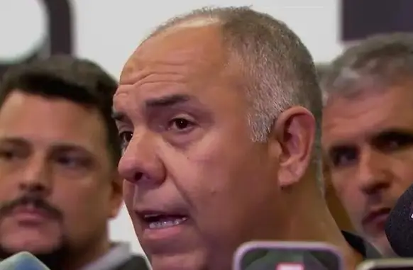 Marcos Braz, VP do Flamengo, ironiza Corinthians sobre o caso Hugo Souza (Foto: Reprodução)