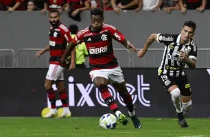 Bruno Henrique em Flamengo x Santos (Foto: Agif)