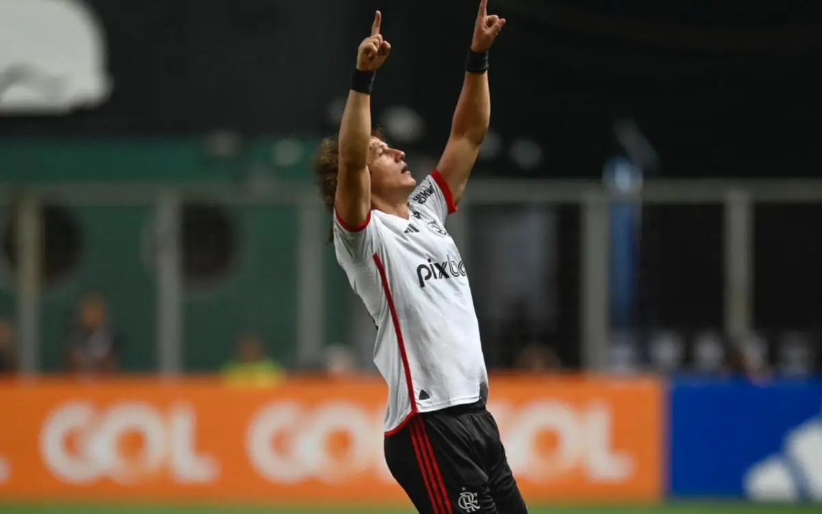 David Luiz marcou o gol da vitória do Flamengo contra o Cruzeiro pelo Brasileirão