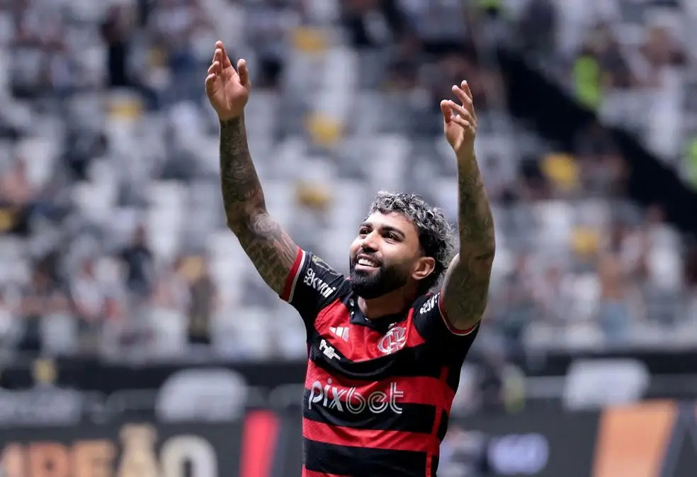 Gabigol comemora título da Copa do Brasil