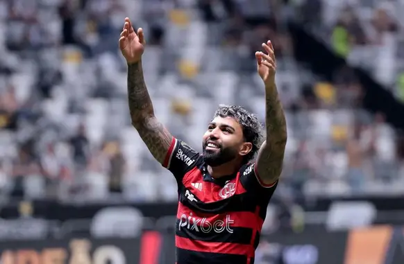 Gabigol comemora título da Copa do Brasil (Foto: Cris Mattos/Reuters)