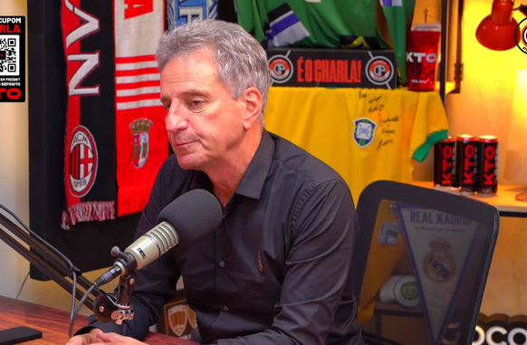 Rodolfo Landim, presidente do Flamengo (Foto: Reprodução / Youtube - Charla Podcast)