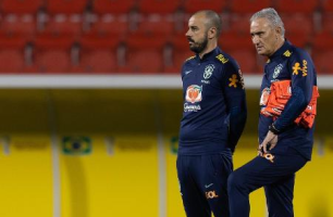 Bruno Baquete e Tite (Foto: Lucas Figueiredo / CBF)