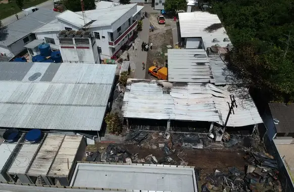 Imagens do Ninho do Urubu após o incêndio que matou 10 atletas da base do Flamengo (Foto: Pablo Jacob/O Globo)