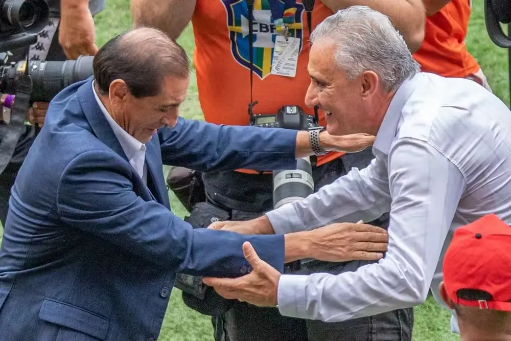 Ramón Díaz e Tite no Flamengo x Vasco de 2023