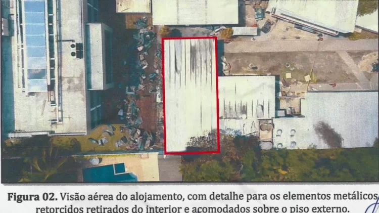 Visão aérea do alojamento do Flamengo