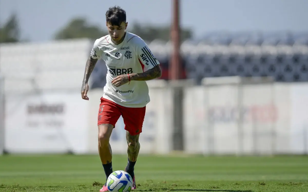 Erick Pulgar em treino do Flamengo