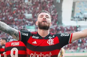 Léo Pereira marcou, de falta, um dos gols do Flamengo contra o Madureira (Foto: Divulgação/Flamengo)