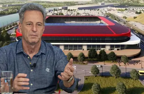 Rodolfo Landim repensa situação do Flamengo e a construção de um estádio próprio (Foto: Montagem Canal Resenha Rubro Negra)