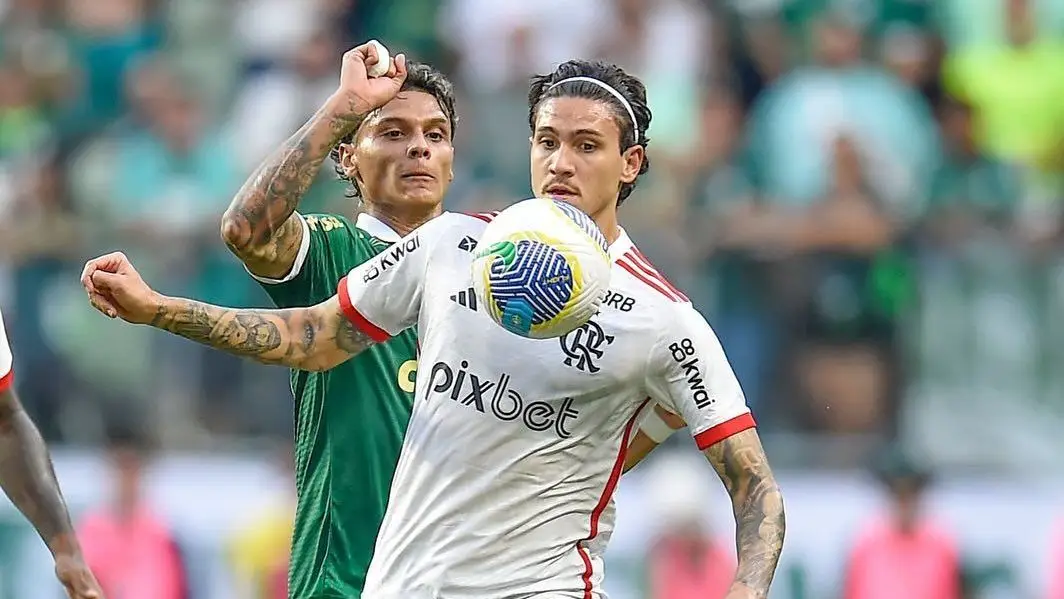 Pedro foi um dos titulares que não atuou desde o início na partida entre Flamengo e Palmeiras