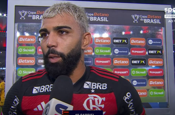 Gabigol, atacante do Flamengo. (Foto: Reprodução / SporTV)