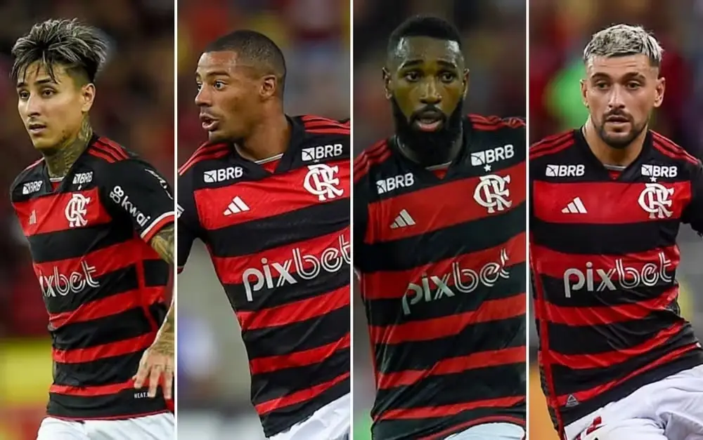 Pulgar, De la Cruz, Gerson e Arrascaeta, o "quadrado mágico" do Flamengo