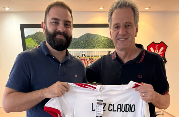 Rodolfo Landim e Luis Claudio. (Foto: Reprodução / X twitter @Luis Claudio Lula da Silva)