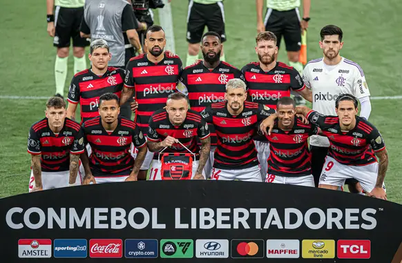 Time do Flamengo (Foto: Paula Reis / CRF)