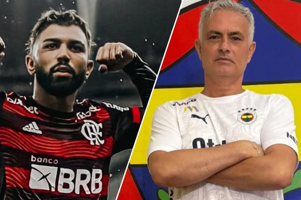 Gabigol e José Mourinho.