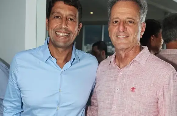Gony Arruda, novo VP de Relações Externas do Flamengo, e Rodolfo Landim, presidente do clube (Foto: Reprodução / Arquivo pessoal)