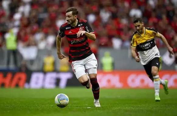Viña entrou bem no Flamengo x Criciúma (Foto: Marcelo Cortes / CRF)