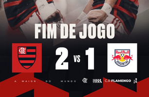 Placar do jogo (Foto: Reprodução / X twitter @Flamengo)