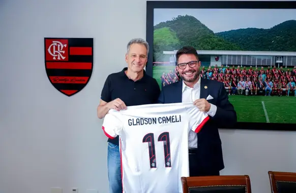 Rodolfo Landim e Gladson Cameli, governador do Acre. (Foto: Reprodução / X twitter)