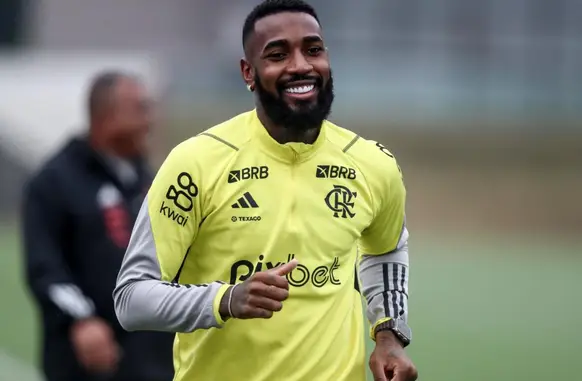 Gerson em treino do Flamengo (Foto: Gilvan de Souza /CRF)