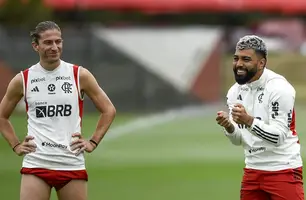 Juntos, Filipe Luís e Gabigol conquistaram dez títulos pelo Flamengo (Foto: Marcelo Cortes / Flamengo)