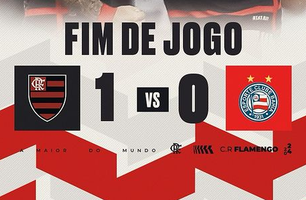 Placar do jogo (Foto: Reprodução / Instagram Flamengo)