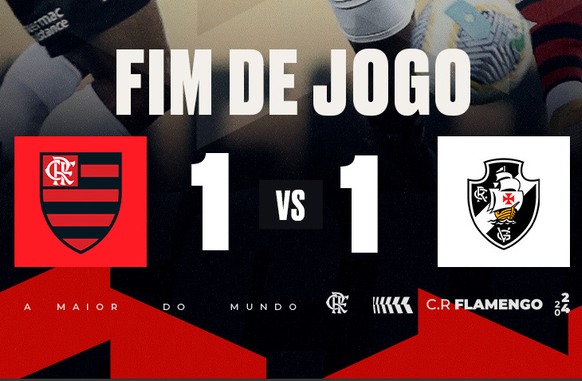 Placar do jogo (Foto: Reprodução / threads Flamengo)