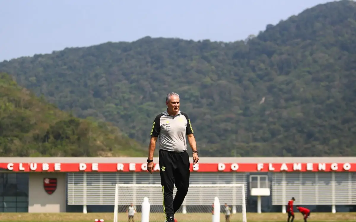 Tite em treino do Flamengo