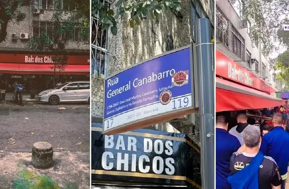 Fotos compartilhadas por antigos frequentadores do Bar dos Chicos na internet (Foto: Reprodução/X e Instagram)