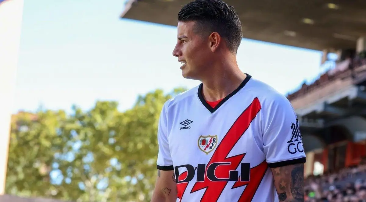 James Rodríguez durante partida do Rayo Vallecano