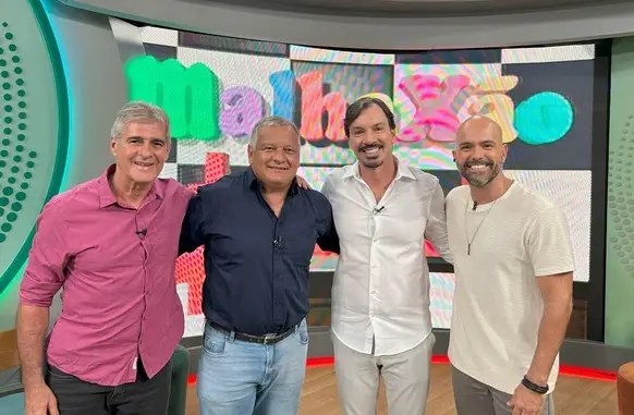 Jogadores do Flamengo lembra 'treino' com Xuxa (Foto: Divulgação)