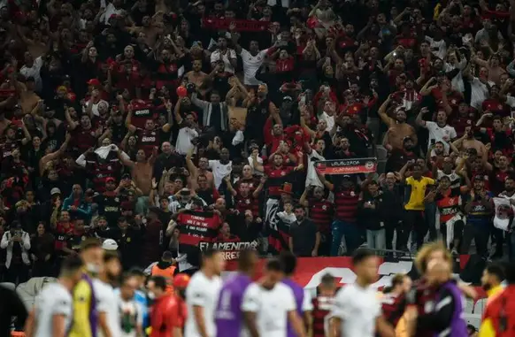 Torcida do Flamengo na Neo Quimica Arena (Foto: Reprodução/Conmebol)