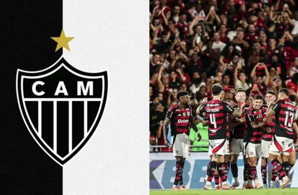 Atlético-MG tem 8 desfalques para o jogo contra o Flamengo, pelo Brasileirão (Foto: Divulgação/Atlético-MG e Flamengo)