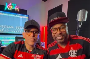 Buchecha (D) e MC Koringa (E) lançaram música sobre o Flamengo (Foto: Divulgação)